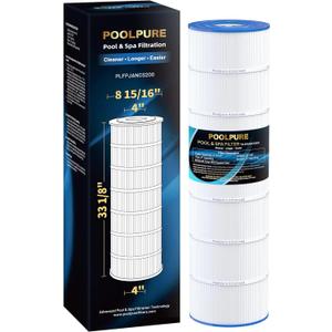 POOLPURE PLFPJANCS200 Pool Filter Replaces Jandy CS200, PJANCS200, Ultral-B9, R0462400, Unicel C-8418, Filbur FC-0823, Aladdin 35002, 200 Sq.ft Filter Cartridge 1 Pack