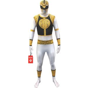 Morph White Power Ranger Costume, Power Ranger Costume Adult, Halloween Costumes For Men, Halloween Costumes For Adults (Medium)