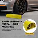 HOXWELL Garage Tire Stops for Garage Floor High-Visibility, 2 Pack 3.1" Higher Block Bumpers for Parking Car SUV Truck, Heavy Duty Car Wheel Stopper for Driveway Outdoor, Easy Installation