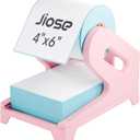 Jiose Label Holder for Thermal Printer - Compatible with 4x6 Rolls and Fan-Fold Thermal Labels - Shiping Label Holder (Pink)