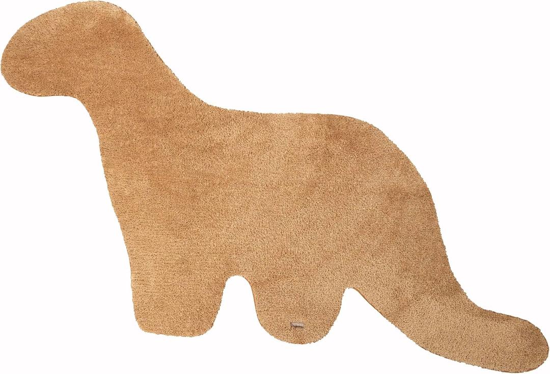 BYFRANK Dino Nugget Shaped Kid's Room Rug Brown Area Rug for Girls Boys Non Slip Bedroom Carpet Ultra Soft Nursery mat Playroom mat 3‘x 5‘7“Room Decor Toddlers Playmat Brachiosaurus