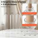 Hurricane Glass Candle Holders Set of 12 Reversible Candlesticks Bulk