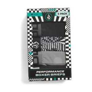 Volcom Mens Boxer Briefs 5 Pack Poly Spandex Performance Boxer Briefs Underwear Large