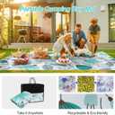 Lahome Floral Indoor Outdoor Rug 8x10, Non Slip Outdoor Patio Rug for Balcony Deck, Portable Large Outdoor Rugs for Camping Picnic Backyard, RV Mat Outdoor Carpet for Living Room Bedroom,Blue