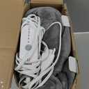 Wearable Heated Blanket with Foot Pocket & Sleeves, Electric Blanket Heated Robe for Women & Men, 5 Heat Settings, 3H Auto-Off, Machine Washable, ETL Certified, Gift-Ready, 50x70 inches, Light Grey