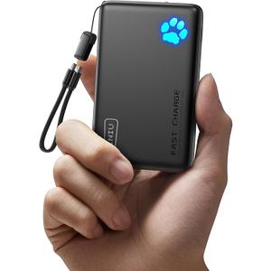 INIU Portable Charger, Lightest 10000mAh 45W PD Power Bank, USB C in&Out Fast Charging Battery Pack, External Phone Powerbank Compatible with iPhone 16 15 14 13 Samsung S22 S21 Google iPad etc