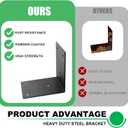 2 Pack Heavy Duty Corner Angle Brackets for Outdoor Framing 8" x 6" 90 Degree Thickness 5mm(1/5"), L Bracket for Wood 6X6