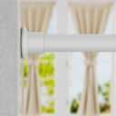 ALLZONE Heavy Duty Tension Shower Curtain Rod 28-42 Inches for Bathroom, Window, Non-Slip, Adjustable with Strong Spring Pole for Closet, Doorway, No Rust, No Drilling, White