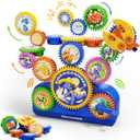 2025 STEM Gears Toys for Kids Ages for 1-3, Creative Learning Building Blocks, 13Pcs Educational Construction Toy Set, Electric & Manual Dual Mode, Versatile Gear Playset Gift for Boys & Girls