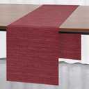Myir JUN Table Runner, Vinyl Table Runner Indoor 55 Inch Long Arbitrarily Cropped Runner for Table Non-Slip Heatproof for Home Party (Red, 15 x 55 inch) 