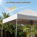 Canopy Tent, 10X10 FT Pop Up Canopy Outdoor Instant Tent Slant Legs with Carrying Bag, Portable Gazebo Shelter for Patio Deck Garden Beach (White)