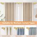 Double Curtain Rod 36 to 72 Inch, HOTOZON 1 Inch Heavy Duty Double Curtain Rods for Windows 24 to 68 Inches(2-5.6 ft), Telescoping Drapery Rod with Simple End Finials, Gold