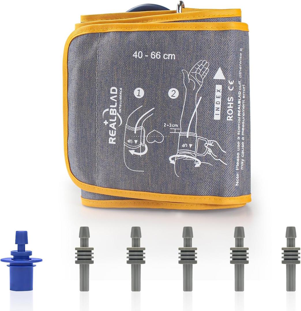 Extra Large Blood Pressure Cuff for Big Arms, XXL Bp Cuff(40-66cm) - 6 Different Blood Pressure Connectors are Compatible with Almost All Bp Monitors