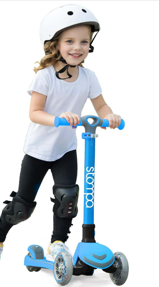  Kick Scooter for Kids 2-in-1 Light Up 3 Wheel Scooters with 4 Levels Adjustable Handlebar