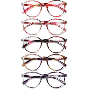 SIGVAN Women's Reading Glasses Blue Light Blocking Spring Hinge Stylish Pattern Print Readers for Women