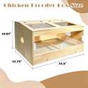 Large Wooden Chicken Brooder Box, Upgraded Drawer Manure Separation, Up to 30 Chicks, All-in-One Brooder with Heating Lamps, Ventilation Fan, Cleaning Tools and Thermometer, 31.5" × 15.7" × 19.6"