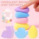 Easter Makeup Sponge Set - 12 Pcs Bunny Chick Egg Shape Makeup Blender, Soft Latex-Free Beauty Sponge for Foundation, Powder & Cream, Wet/Dry Use, Gentle Easter Presents for Women & Makeup Lovers