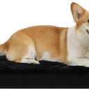 KSIIA Orthopedic Dog Bed Crate Waterproof Pet Mats for Small Dogs Deluxe Plush Washable Pet Bed with Egg Crate Foam & Removable Cover, 23 x 17 Inch, Black