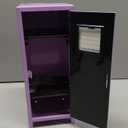 YOBRO Mini Locker with Lock and 2 Keys, 24PCS Magnetic Stickers, Miniature Storage Locker for Desk, Home, Bedroom, Office, Purple