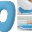 Donut Pillow for Bed Sores, Pressure Ulcer Relief, Wheelchair Seat Cushion, Butt Pillows for Sitting, After BBL & Hip Surgery, Medical Ring Cushion for Tailbone Pain, Hemorrhoid Pillow Pad, Large