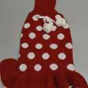KYEESE Dog Sweaters for Girl Small Dogs with Leash Hole Turtleneck Red Dog Sweater Dress Polka Dot Knit Pullover Warm Pet Sweater