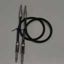 Guitar Cable 1.5ft 2 Pack, Nylon Braided Anti-Kinking Kevlar-Reinforced, 20AWG 99.99% OFC, Heat-Shrink Protected 1/4 Instrument Cable, Shielded Amp Cord for Fender Electric Guitar (Black)