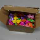 WILLBOND 100 Pieces Girls Hair Barrettes Self Hinge Plastic Clip Toddler Kids Baby 80s 90s Clip Colorful Cute Cartoon Hair Pin Accessories(Bow)