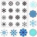 CHGCRAFT Polymer Clay Texture Sheets Winter Snowflakes Silicone Texture Stamp Christmas Clay Texture Mat Modeling Pattern Pad Texture Sheets for Polymer Clay Making Earrings Jewelry 5.5x5.5inch