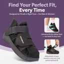 BraceAbility Closed Toe Medical Walking Shoe - Lightweight Broken Toe Cast Boot, Fractured Foot Brace for Metatarsal Stress Fracture, Post-op Bunion, Hammertoe Surgery Recovery - For Men or Women (M)