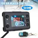 12V/24V LCD Thermostat Controller with Remote(Without Battery) for Diesel Air Parking Heater, Universal Heater Switch Replacement