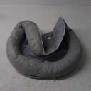 Cooling Dog Bed with Water Mat and Pillow, Waterproof Cooling Mat for Medium Small Dogs up to 50lbs, Pet Cool Pad with Summer Cool Fabric (Grey, G-Shaped) (31.5"L x 23.6"W x 3.2"Th)