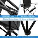 Camping Chair 2 Pack Portable Folding Chair, Supports 300lbs, Lightweight Stable Outdoor Chair for Camping Hiking Fishing Beach Travel Picnic, Compact Collapsible Camping Seat, Classic Black