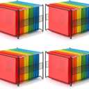 Moxweyeni 4 Pack Mesh Hanging File Folder Organizer, Letter Size File Folder Organizer, Metal Hanging Filing Box Desktop Filing Crate Storage for Home, Office, School, Black