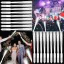 200 PCS White LED Fiber Optic Wands, Glow Sticks for Wedding, Bar DJ, Halloween & New Year