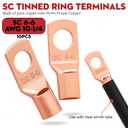 100FT 10 Gauge Wire (50ft Each- Black/Red) 4 40A Fuse Holder/20 Lugs/ 3:1 Heat Shrink Tube-Copper Clad Aluminum CAA-Primary Automotive Wire,Car Amplifier Power & Ground Cable