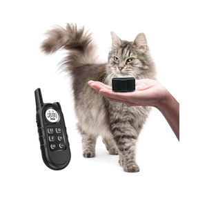 3 MODES TRAINING Cat Shock Collar, Lightest Cat Training Collar with Remote for Small Cats 5-15lbs & Medium Large Cats/Puppies, Waterproof, Rechargeable, 1300ft Range (Black)