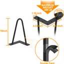 10 Inch Hairpin Legs for Furniture Set of 4, Heavy Duty Industrial Metal Table Legs with 3/8" Black Solid Iron, DIY Hair Pin Legs for Dresser, Bench, Cabinet, Stool with 4 Floor Protectors
