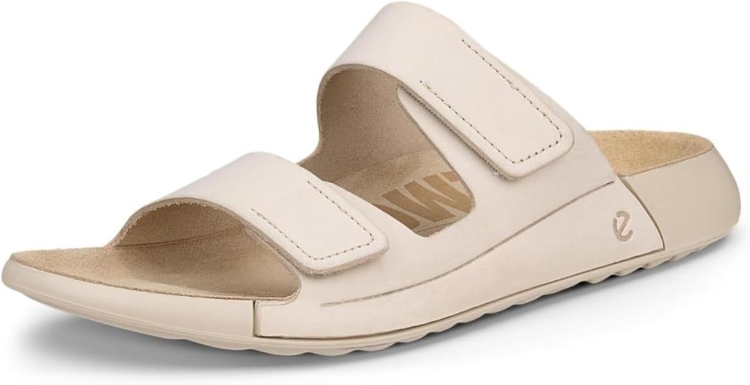 ECCO womens FlatSandal (Beige, S)