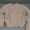 ZESICA Women's Fall Mock Neck Cropped Sweaters 2026 Long Sleeve Soft Ribbed Knit Pullover Tops Winter Fashion Outfits (Beige, S)