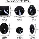 DONGZHOU Flatback Sew On Rhinestone,Sew On Crystal with Holes Mix Shape Glass Rhinestones Crystal Gems Sewing Stones for Clothes, Garments, Dress and ShoesJet