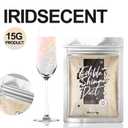 Iridescent Edible Glitter for Cocktails Luster Dust Edible Iridescent Cake Glitter 15g Food Grade Drinks Glitter Shimmer Powder for Cupcake Fondant Baking Chocolate Strawberry Candy Cookie (EXP 01/14/28)