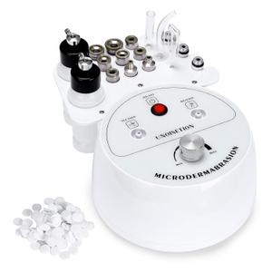 UNOISETION Diamond Microdermabrasion Machine Professional, 3 in 1 Dermabrasion Facial Peeling Skin Care Device for Salon Personal Home Use (White)
