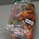 Artificial Fake Mums Flowers Plants for Outdoors, 2 PCS Artificial Hanging Silk Flowers Faux Pansies UV Resistant Look Real for Outside Porch Planter Home Decor (Orangemixed)