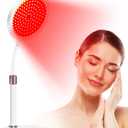 Red Light Therapy with Base for Face and Neck, 140LEDs Therapy Red Light for Body, 660nm Red Light Therapy Lamp with Adjustable Height