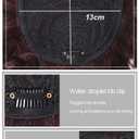 Women Short Human Hair Topper Closure Curly Wiglet Hairpiece Clip in Top Hairpiece Natural Weaving Hair Replacement for Thinning Hair 13x14cm(Light Brown 6")