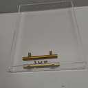 12"x16" Clear Acrylic Serving Tray with Golden Handles, Sturdy Huge Capacity Acrylic Tray for Coffee, Juice, Kitchen and Desk Organizer, Storage Tray (12"x16")