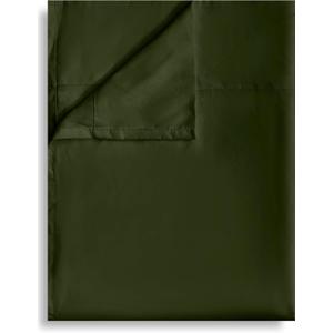 King Flat Sheet Only, 1 Pack Top Bed Sheets, Soft Breathable Brushed Microfiber Color-Coded Label Threads, (105"x102",Olive Green)