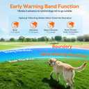 Meowant GPS Wireless Dog Fence &Training Collar with Remote, Free App, 82ft to 7000ft Electric Fence, Waterproof LCD Collar, 3 Training Modes, for Dogs Over 10Lbs, Outdoors