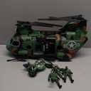 JOYIN 10-in-1 Military Helicopter Toys Set with Light, Sound, Trucks, Boat, Bike, Army Men, Weapons - Christmas Birthday Party Gifts for Kids