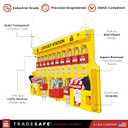 TRADESAFE Lockout Tagout Station with Loto Devices - 14 Pack Safety Lock Set, 6 Hasps, 40 Do Not Operate Tags, Lock Out Tag Out Kit Board, Lockout Safety Supply for OSHA Compliance